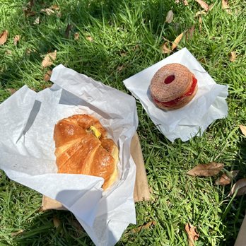 Rose - Sausage and egg croissant with a side of cronut - Donuts Near Me - Temple City, California Rose - Sausage and egg croissant with a side of cronut - Donuts Near Me - Temple City, California