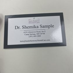 Smile Harmony Dental Care - Business card