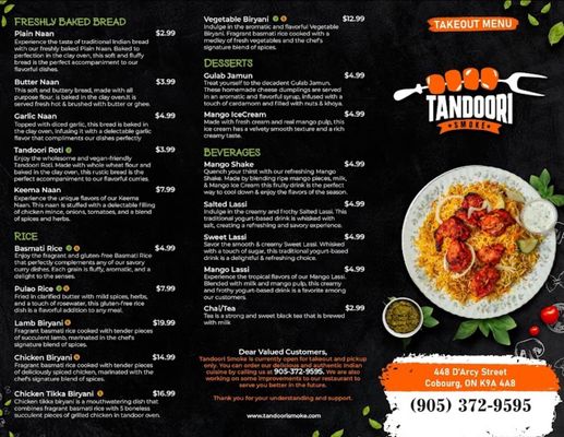 Menu photo 2 Tandoori Smoke Cobourg, ON