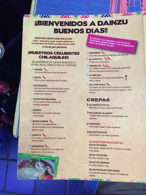 Menu photo 3 Dainzu Guadalajara, JAL