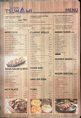 Menu photo 8 Sushi Tsunami Pleasant Hill, CA Menu photo 8 Sushi Tsunami Pleasant Hill, CA