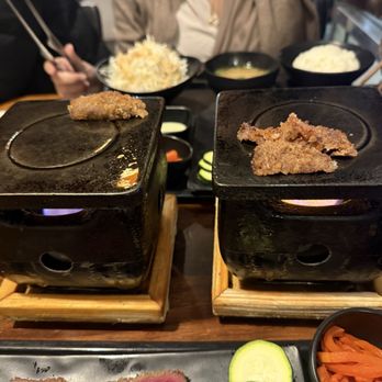 Kobe Gyukatsu - Cooking the meat - Japanese Near Me - Buena Park, California