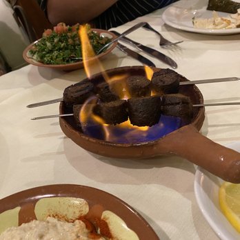 Carousel Restaurant - Flaming sausage - Middle Eastern Near Me - Glendale, California