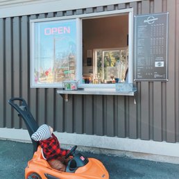 Putting in our order at the espresso stand