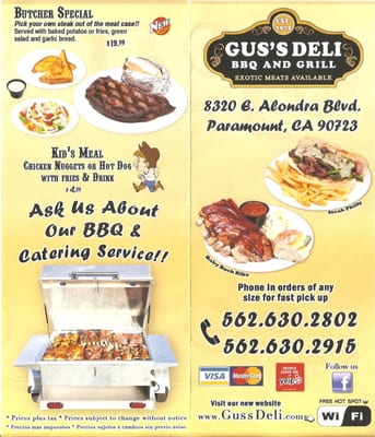 Menu photo 8 Gus's Deli Bbq and Grill Paramount, CA Menu photo 8 Gus's Deli Bbq and Grill Paramount, CA