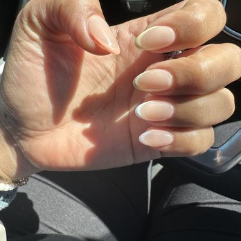 D"Nails Spa - Pastel French Nails - Oval GelX - Nail Salons Near Me - Torrance, California