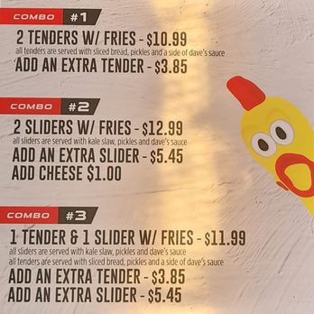 Dave's Hot Chicken - Menu - Chicken Shop Near Me - Indio, California Dave's Hot Chicken - Menu - Chicken Shop Near Me - Indio, California