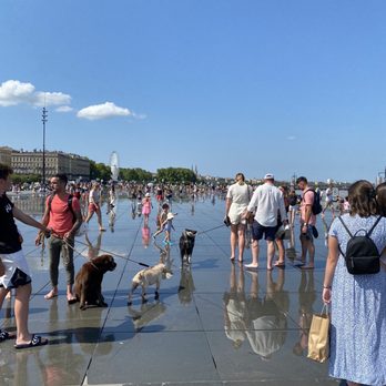 Le Miroir d'Eau - People walk on the pool - Landmarks & Historical Buildings Near Me - Bordeaux, 33