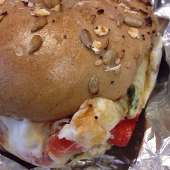 Bagel Express - Egg white veggie on whole wheat everything toasted - Bagels Near Me - New York, New York Bagel Express - Egg white veggie on whole wheat everything toasted - Bagels Near Me - New York, New York