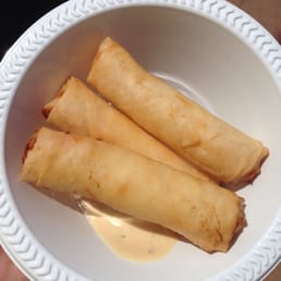 Goat cheese and crab spring rolls Goat cheese and crab spring rolls