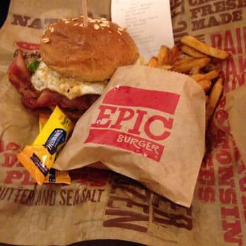 Epic Burger - Junior Epic Burger with fried egg and bacon - Burgers Near Me - Chicago, Illinois
