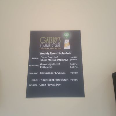 Menu photo 3 Gatsby Game Cafe Westbury, NY