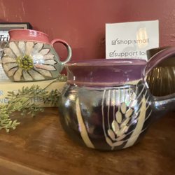 The White Peacock - Pretty mugs by ceramic artist Daisy Friesen -White Peacock tea coffee company  - Lindsborg, KS