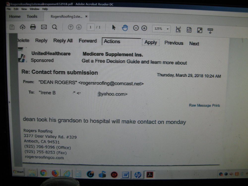 Slide of Rogers Roofing