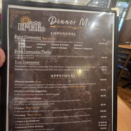 Dinner Menu (June 2026) - Empanadas / Appetizers. Dinner Menu (June 2026) - Empanadas / Appetizers.