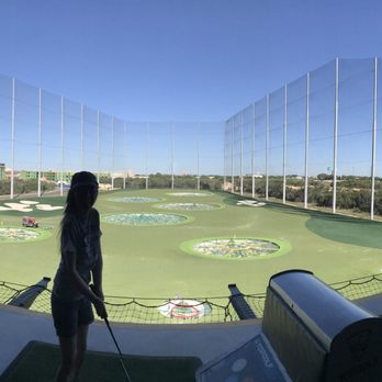 Topgolf - Four! Beautiful day for golf - New American Near Me - San Antonio, Texas