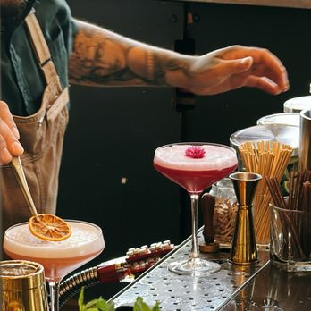 The Peel - Arley is making our drinks - Bars Near Me - Orange, California