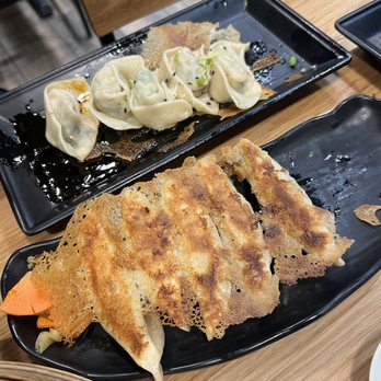 Dough Zone Dumpling House - chicken pot stickers + wontons in chili sauce - Dim Sum Near Me - San Jose, California Dough Zone Dumpling House - chicken pot stickers + wontons in chili sauce - Dim Sum Near Me - San Jose, California