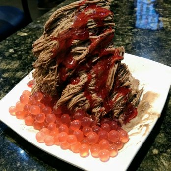 Nu Ice & Drinks - Chocolate with strawberry glaze and strawberry poppers - Desserts Near Me - Houston, Texas Nu Ice & Drinks - Chocolate with strawberry glaze and strawberry poppers - Desserts Near Me - Houston, Texas