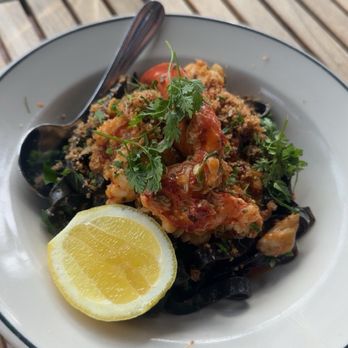 Red Hook Tavern - Black ink Tagliatelle with lobster - American Near Me - Brooklyn, New York