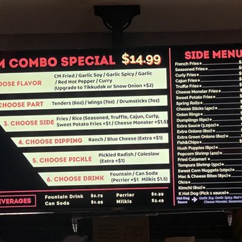 CM Chicken - CM Combo Special Menu - Chicken Shop Near Me - Norcross, Georgia