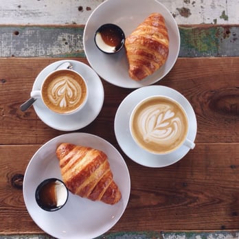 Blacksmith - Flat white & sugar cane latte with croissants! - Coffee & Tea Near Me - Houston, Texas