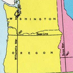 Willamette Stone State Heritage Site - The Baseline and Meridian are defined by the Willamette Stone marker.