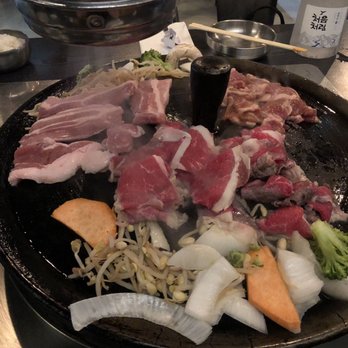 Let's Meat - Pork belly, brisket and pork shoulder with grilled veggies - Korean Near Me - New York, New York Let's Meat - Pork belly, brisket and pork shoulder with grilled veggies - Korean Near Me - New York, New York