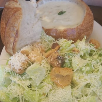 Boudin SF - Calm chowder and ceaser, was good but husband said too fishy for his liking but was yummy to me. Just can't eat calms right now - Bakeries Near Me - Vacaville, California Boudin SF - Calm chowder and ceaser, was good but husband said too fishy for his liking but was yummy to me. Just can't eat calms right now - Bakeries Near Me - Vacaville, California