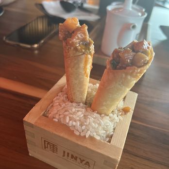 JINYA Ramen Bar - Overland Park - Spicy Tuna and Salmon Cones - Ramen Near Me - Overland Park, Kansas JINYA Ramen Bar - Overland Park - Spicy Tuna and Salmon Cones - Ramen Near Me - Overland Park, Kansas