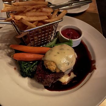 Seasons In the Park - Crab cake on steak - Seafood Near Me - Vancouver, British Columbia Seasons In the Park - Crab cake on steak - Seafood Near Me - Vancouver, British Columbia