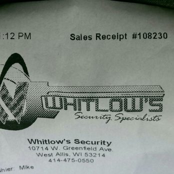 Whitlow's Security Specialists - Yes they helped me after closing which the recipient shows, thank you. - Keys & Locksmiths Near Me - Milwaukee, Wisconsin