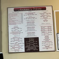 Anaam's Palate - Menu 06/2025