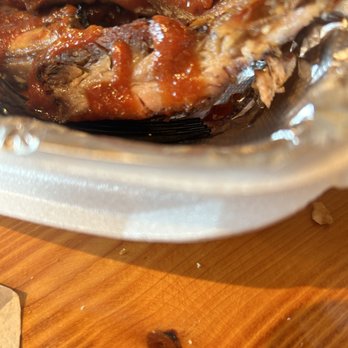 Captain Porky's - Dry meat around the side of each bone omg. - Seafood Near Me - Wadsworth, Illinois