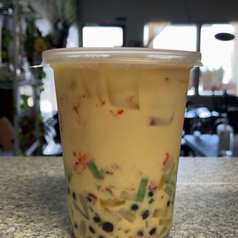 Harvest Fruit and Boba Tea - 32. Z mango milk tea with boba, green apple jelly and crystal boba - Bubble Tea Near Me - Red Bluff, California Harvest Fruit and Boba Tea - 32. Z mango milk tea with boba, green apple jelly and crystal boba - Bubble Tea Near Me - Red Bluff, California