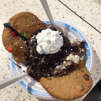 Ben & Jerry’s - Cookie sundae with The Tonight Dough ice cream, hot fudge, chocolate chips, whipped cream. - Ice Cream & Frozen Yogurt Near Me - Philadelphia, Pennsylvania Ben & Jerry’s - Cookie sundae with The Tonight Dough ice cream, hot fudge, chocolate chips, whipped cream. - Ice Cream & Frozen Yogurt Near Me - Philadelphia, Pennsylvania