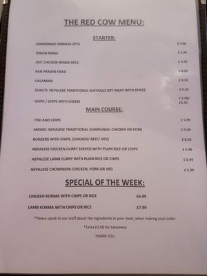 Menu photo 1 Red Cow Reading, RDG
