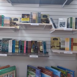 Lots of books with varying subjects!