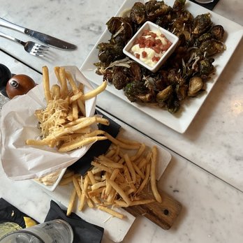 J Theodore - CRISPY BRUSSEL SPROUTS and TRUFFLE PARM FRIES - New American Near Me - Frisco, Texas