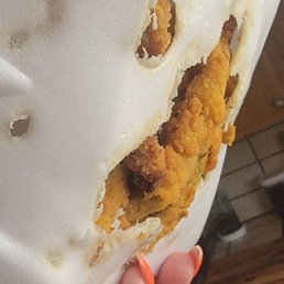 Melted To Go order w Styrofoam melted into our food.