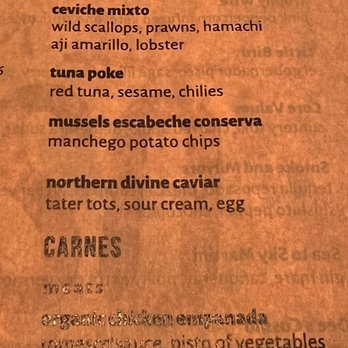 Bar Oso - Menu - Cocktail Bars Near Me