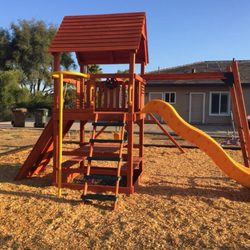 Kidz Backyard - Monkey tower with monkey bars & a fire pole