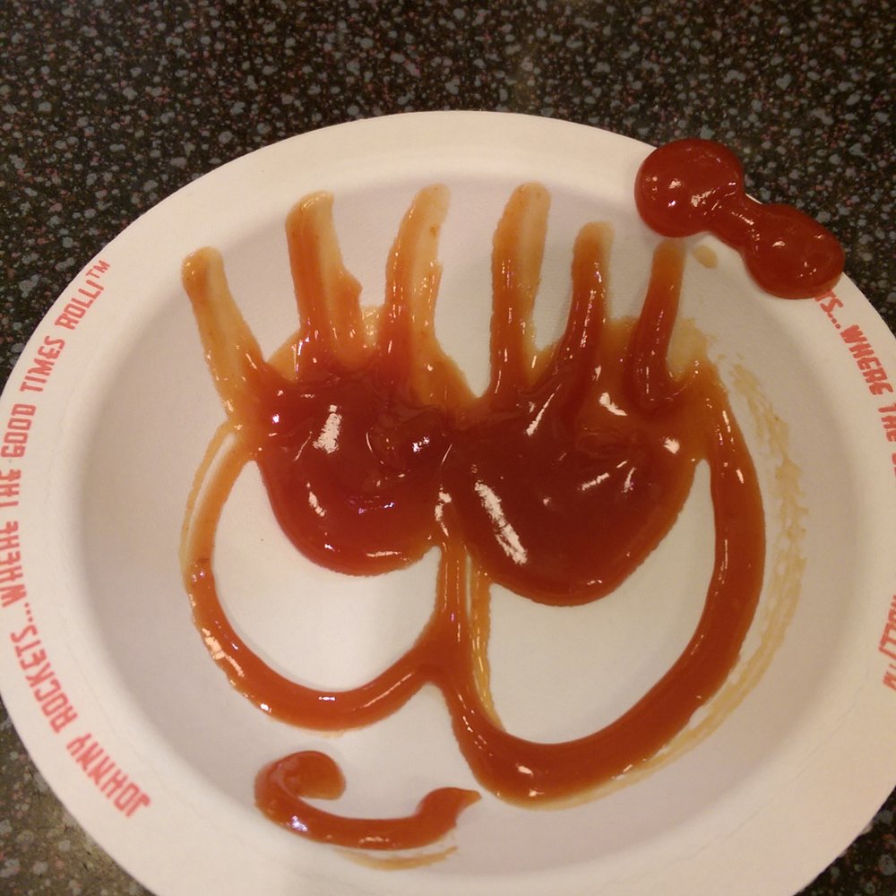 Johnny Rockets - Smiley face with the ketchup - Burgers Near Me - Tempe, Arizona Johnny Rockets - Smiley face with the ketchup - Burgers Near Me - Tempe, Arizona