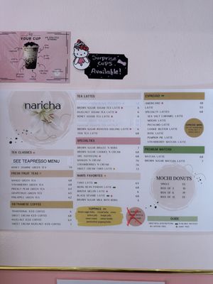 Menu photo 2 naricha tea & coffee Irvine, CA Menu photo 2 naricha tea & coffee Irvine, CA