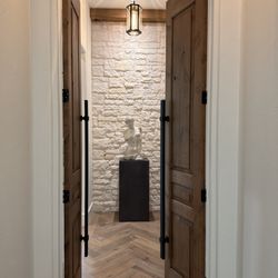 Custom reclaimed wood doors & beams