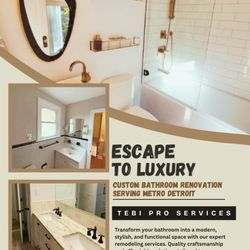 TeBi Pro services - Modern bathrooms. Flawless finishes.
Contact us and let's renovate your space!
Contact us:
+1 (947) 218-2627
Serving Metro Detroit