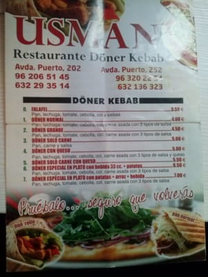 Menu photo 1 Usman Valencia, V Menu photo 1 Usman Valencia, V