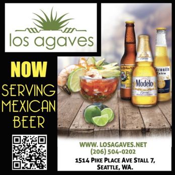 Los Agaves - two bottles of beer and a bowl of salad - Mexican Near Me - Seattle, Washington Los Agaves - two bottles of beer and a bowl of salad - Mexican Near Me - Seattle, Washington