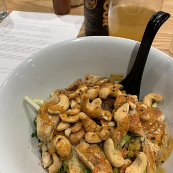 Uncle - Cashews, apples, spicy noodles, chicken, just everything yes yes yes :) - Ramen Near Me - Denver, Colorado