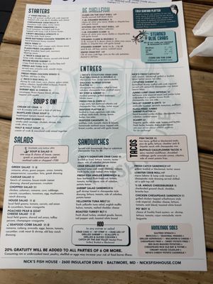 Menu photo 3 Nicks Fish House Baltimore, MD